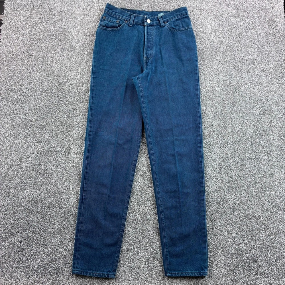 Vintage Levis 501 Jeans Women's 11 M Blue Teal Cotton High Rise Button Fly 17501